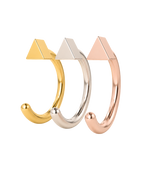Triangle 14ct Solid Gold Huggie Hoop