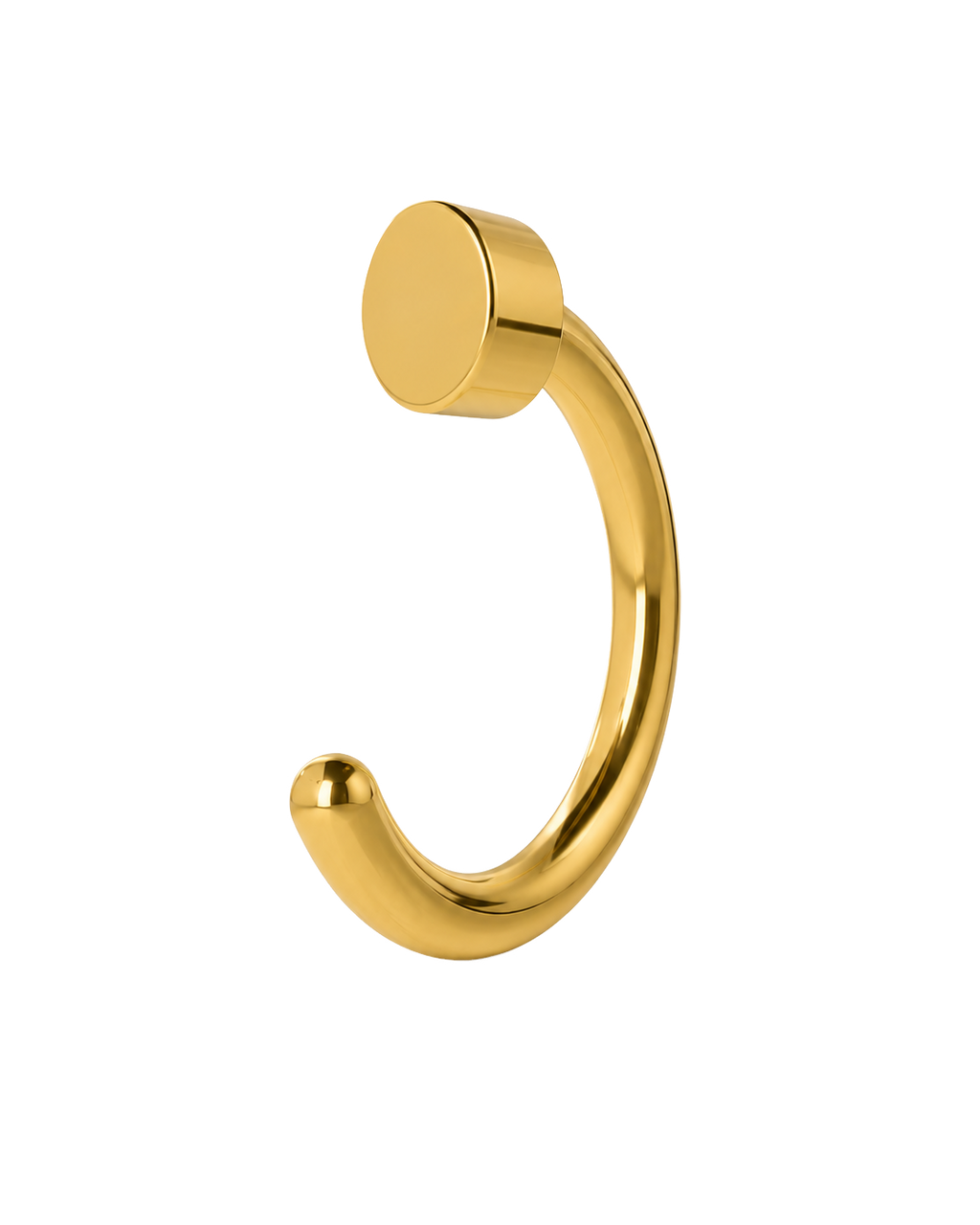 Oval 14ct Solid Gold Huggie Hoop