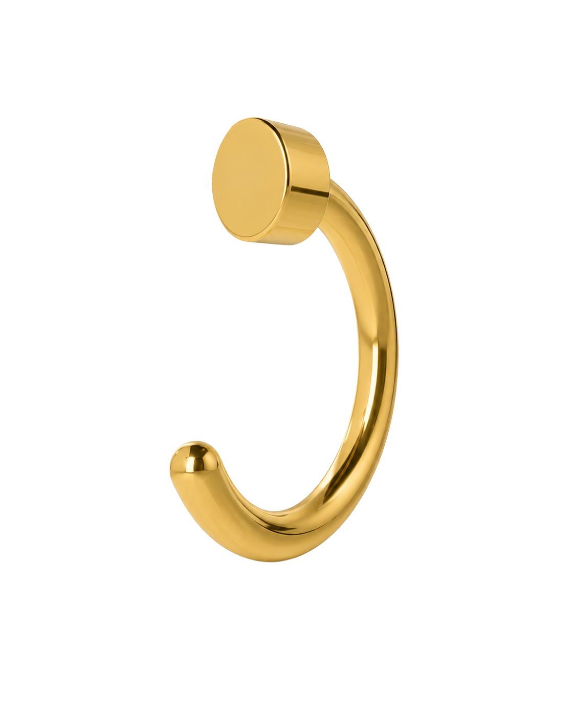 Oval 14ct Solid Gold Huggie Hoop