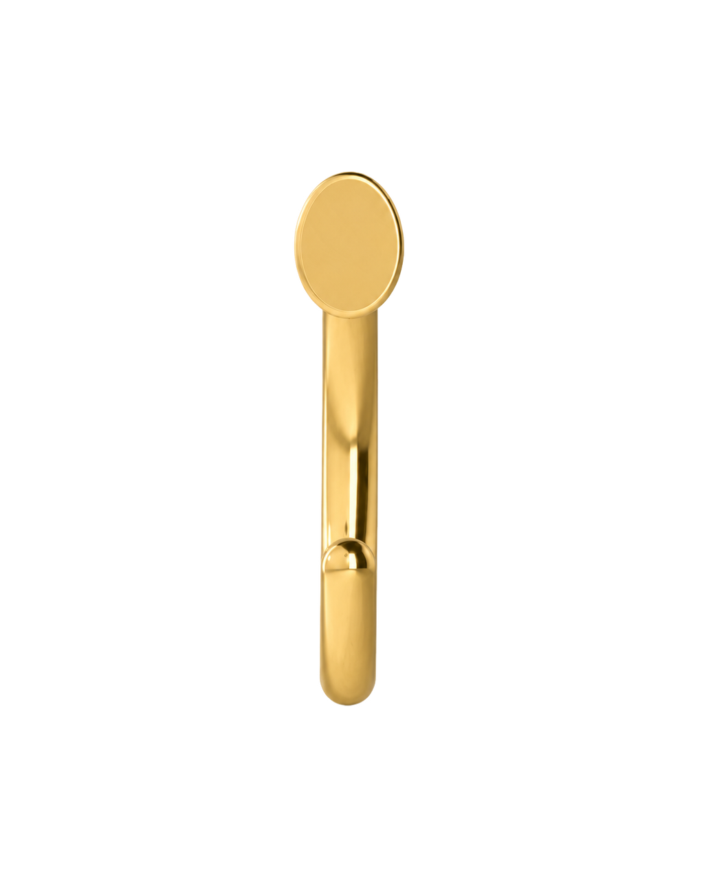 Oval 14ct Solid Gold Huggie Hoop