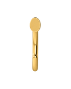Oval 14ct Solid Gold Huggie Hoop