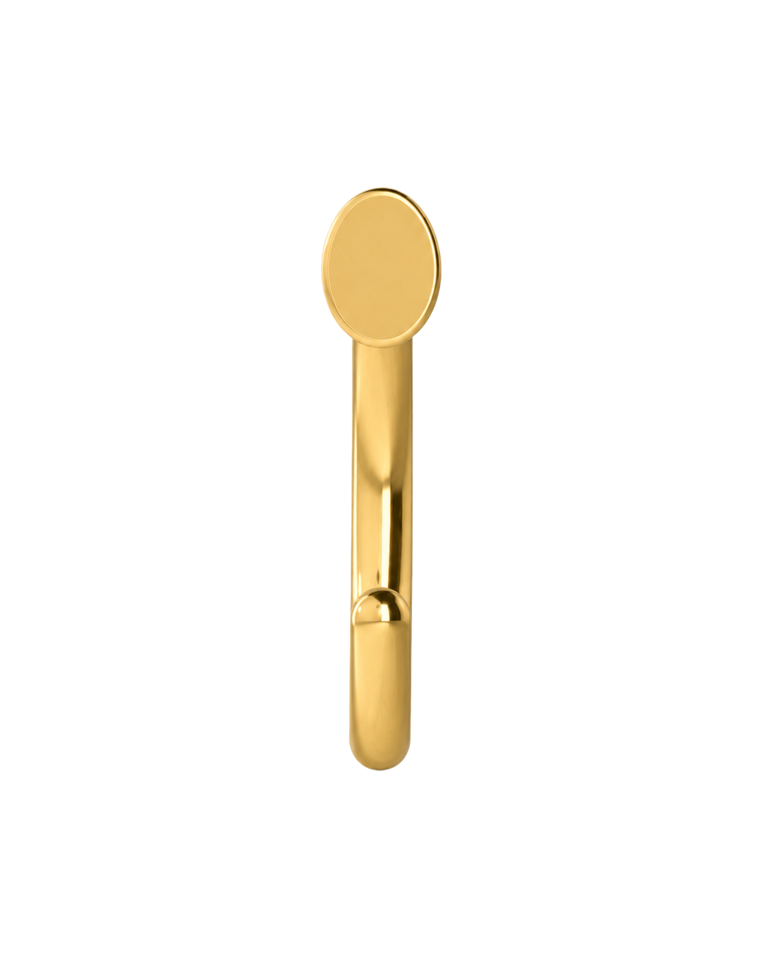 Oval 14ct Solid Gold Huggie Hoop