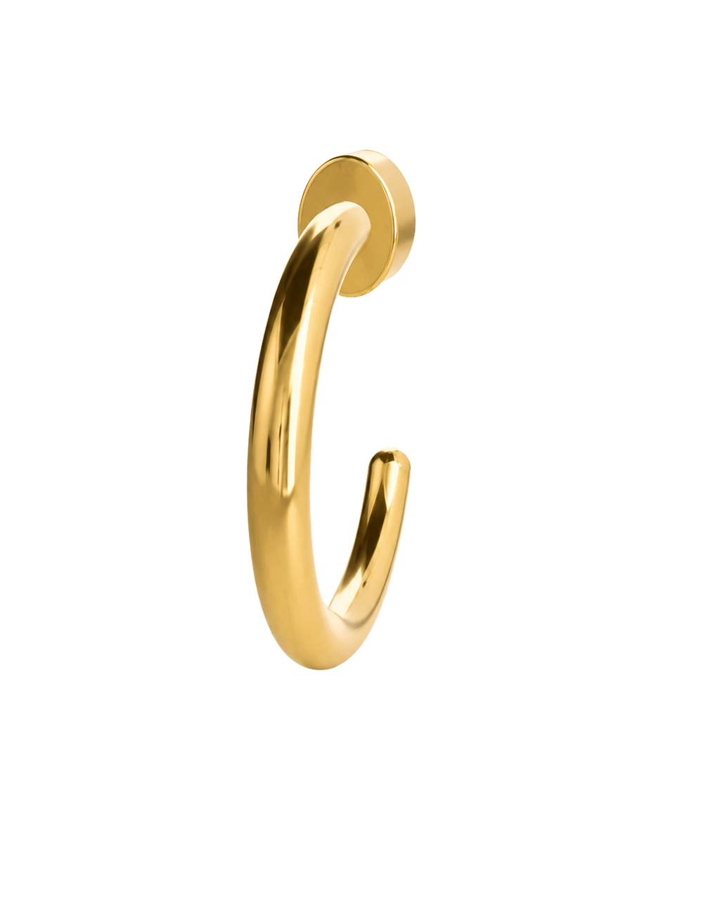 Oval 14ct Solid Gold Huggie Hoop