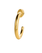 Oval 14ct Solid Gold Huggie Hoop