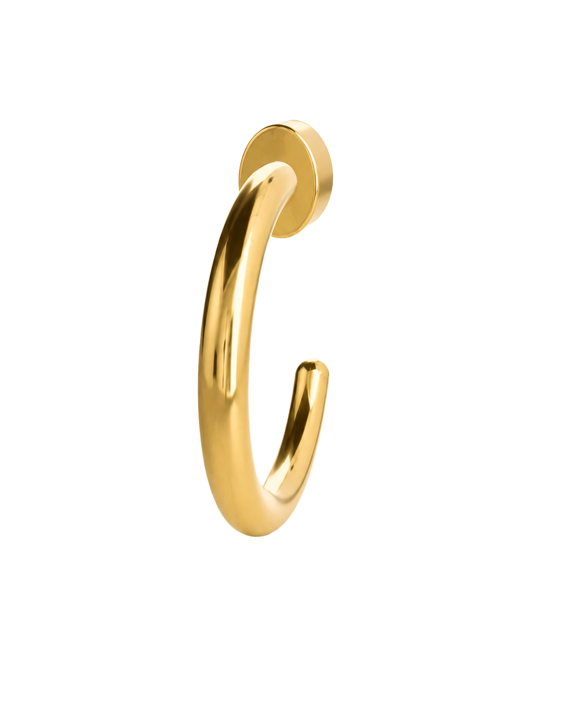 Oval 14ct Solid Gold Huggie Hoop