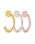 Oval 14ct Solid Gold Huggie Hoop