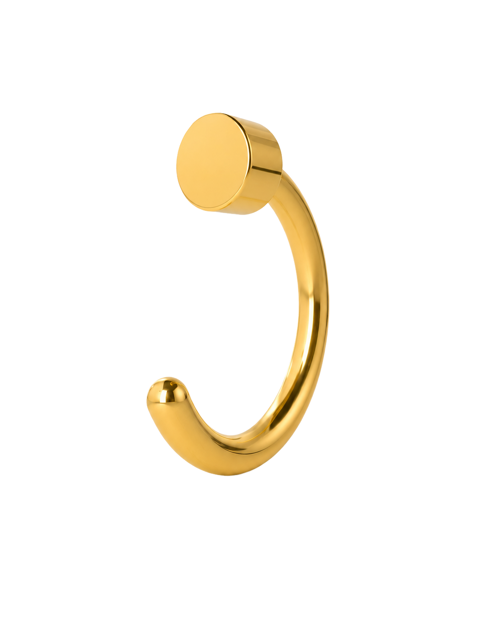 Circle 14ct Solid Gold Huggie Hoop