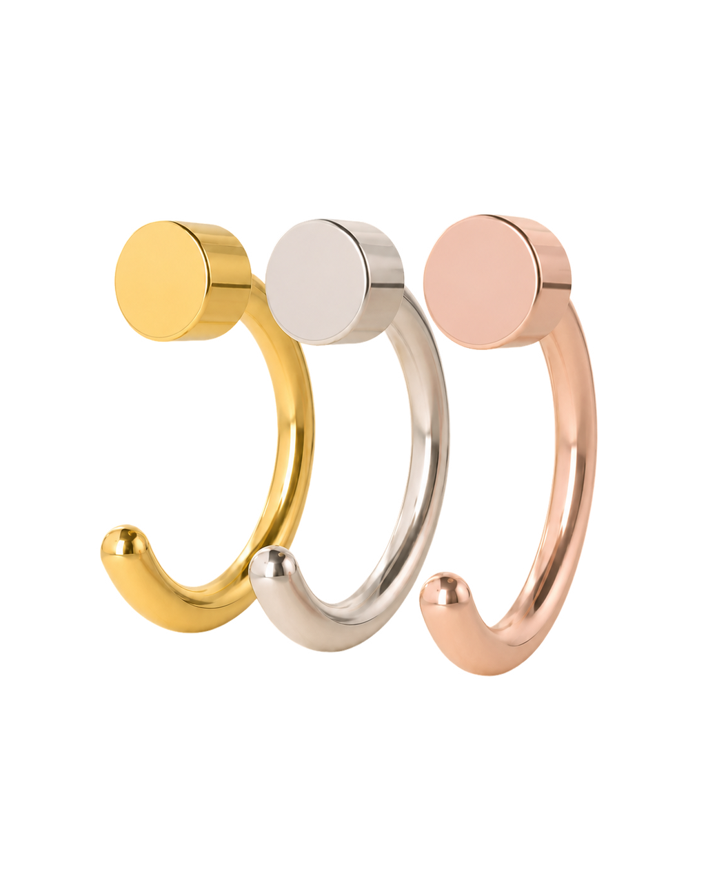 Circle 14ct Solid Gold Huggie Hoop