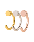 Circle 14ct Solid Gold Huggie Hoop
