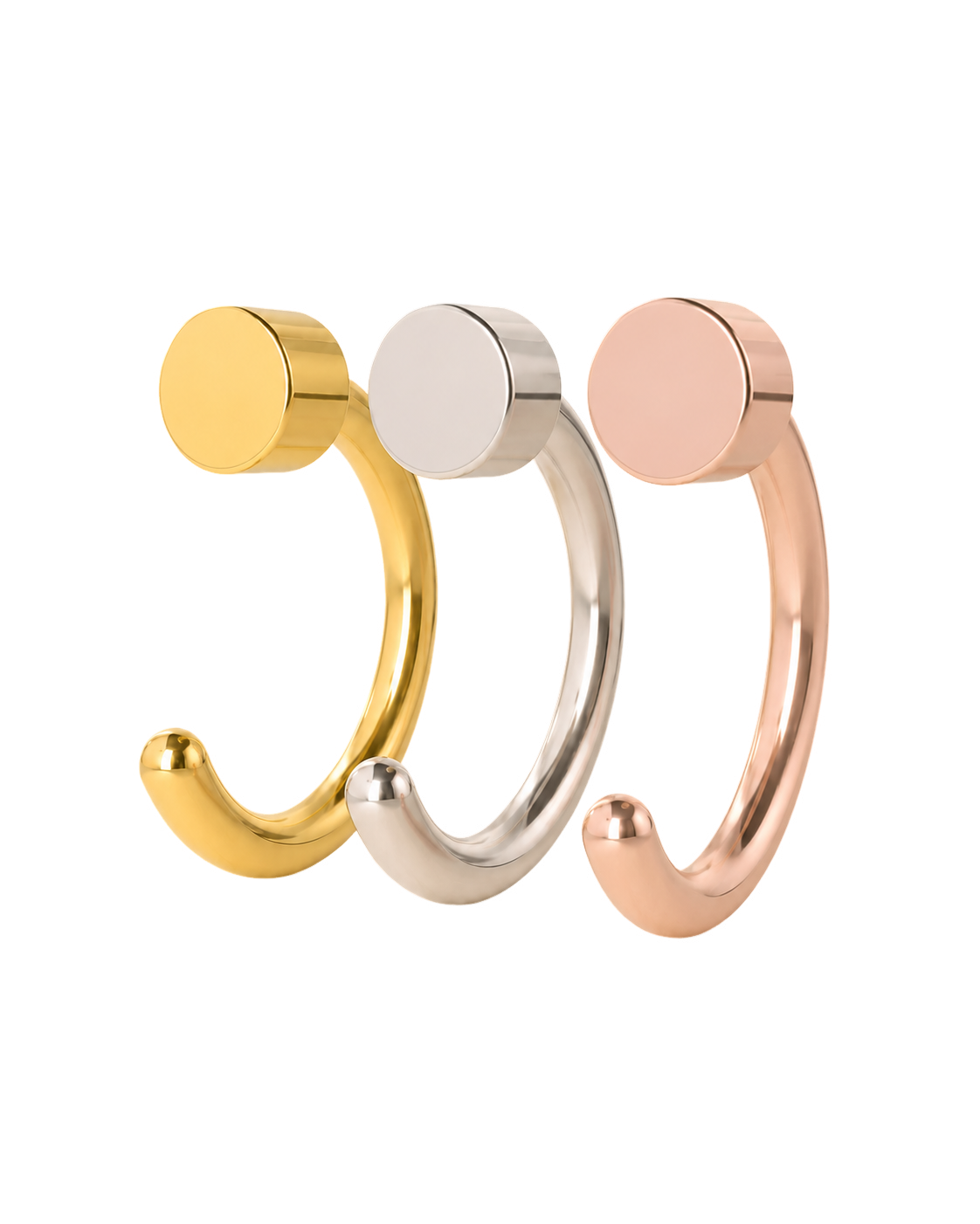 Circle 14ct Solid Gold Huggie Hoop