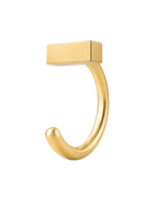Rectangle 14ct Solid Gold Huggie Hoop