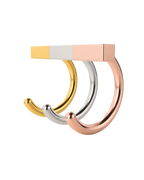 Rectangle 14ct Solid Gold Huggie Hoop