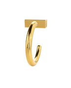 Rectangle 14ct Solid Gold Huggie Hoop
