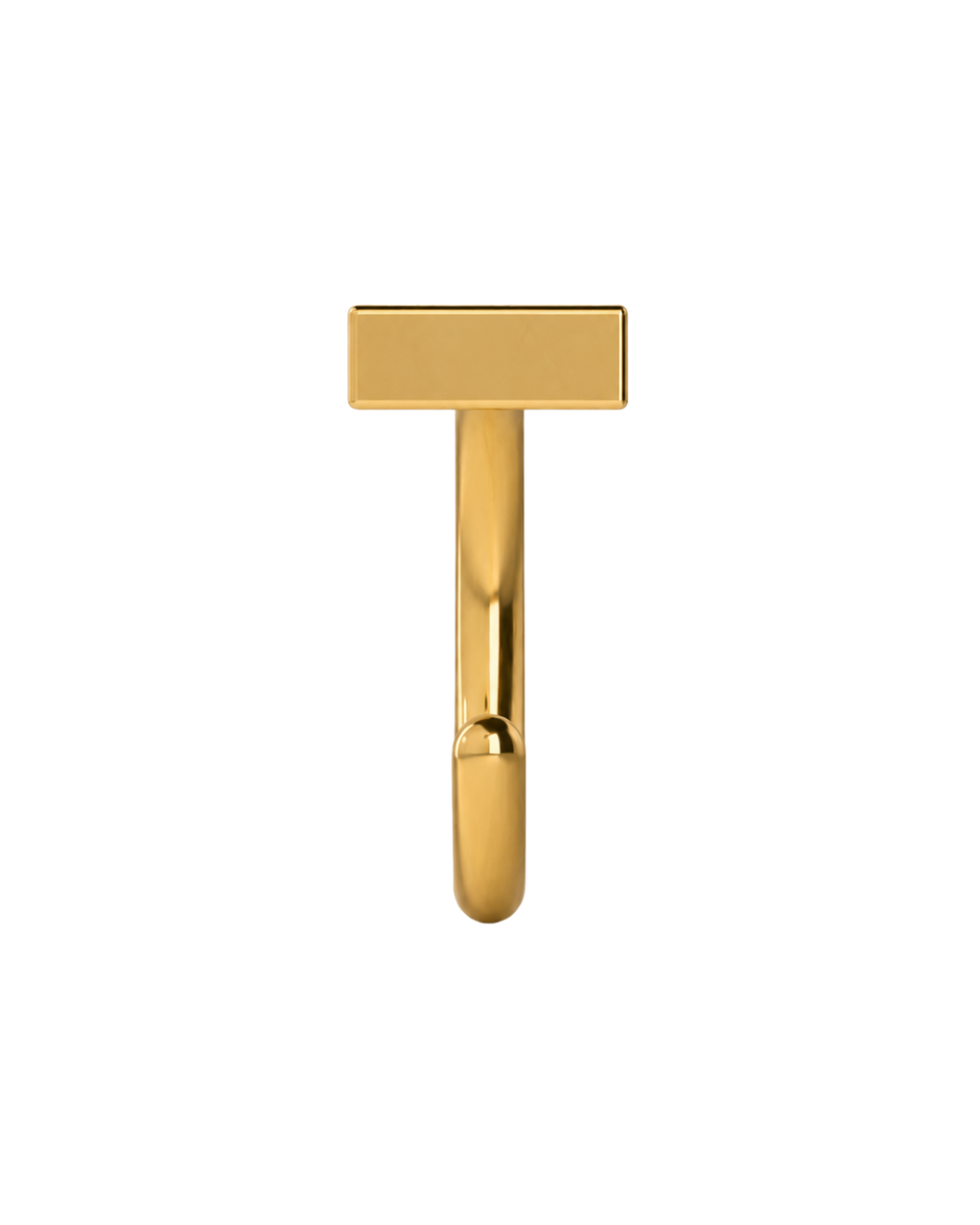 Rectangle 14ct Solid Gold Huggie Hoop