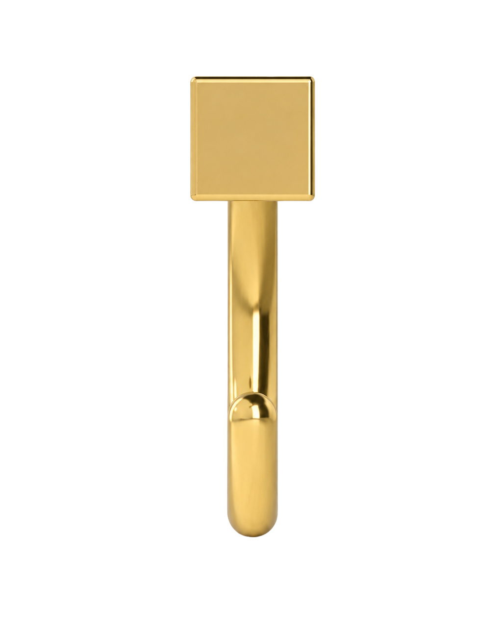 Square 14ct Solid Gold Huggie Hoop