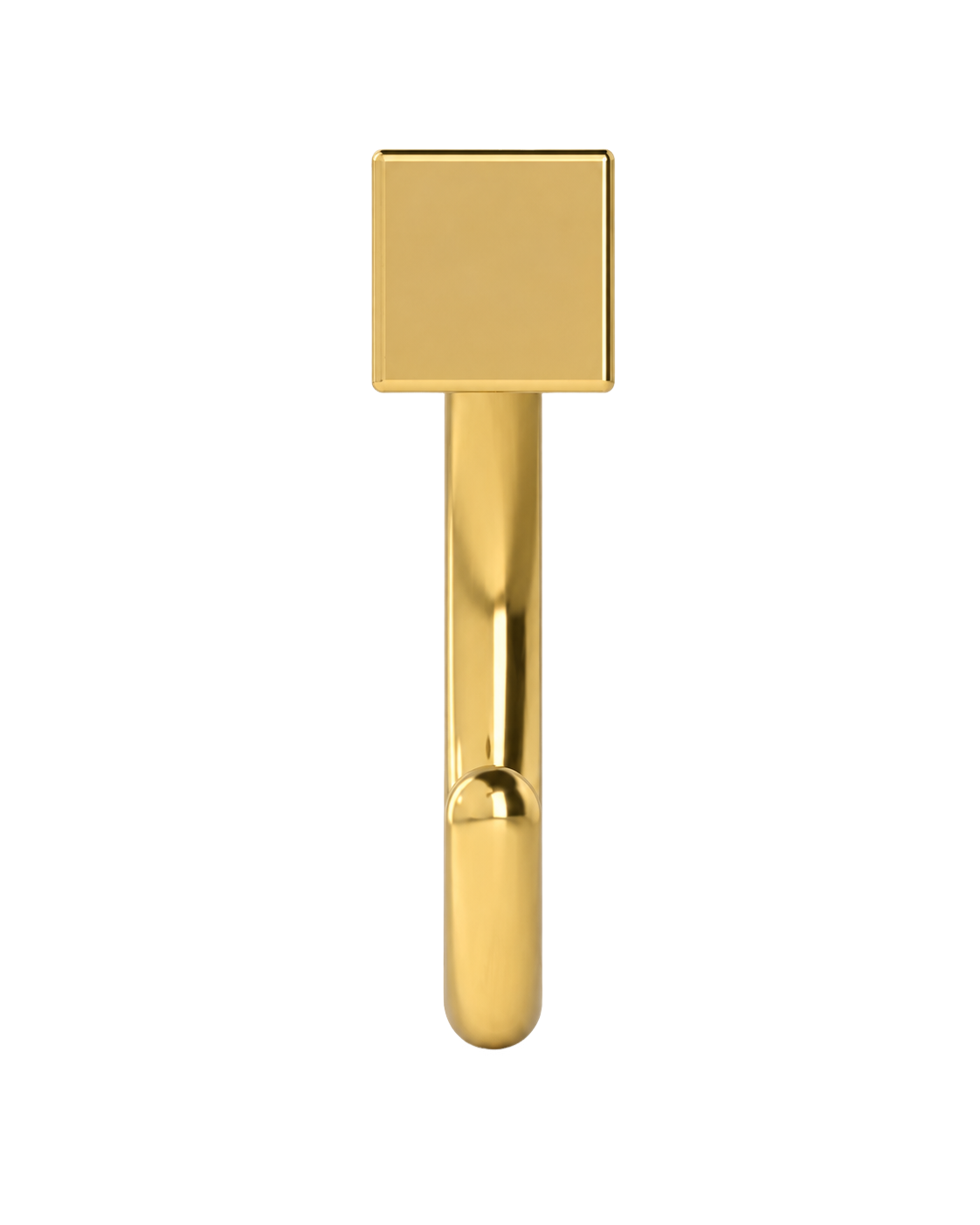 Square 14ct Solid Gold Huggie Hoop