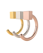 Square 14ct Solid Gold Huggie Hoop