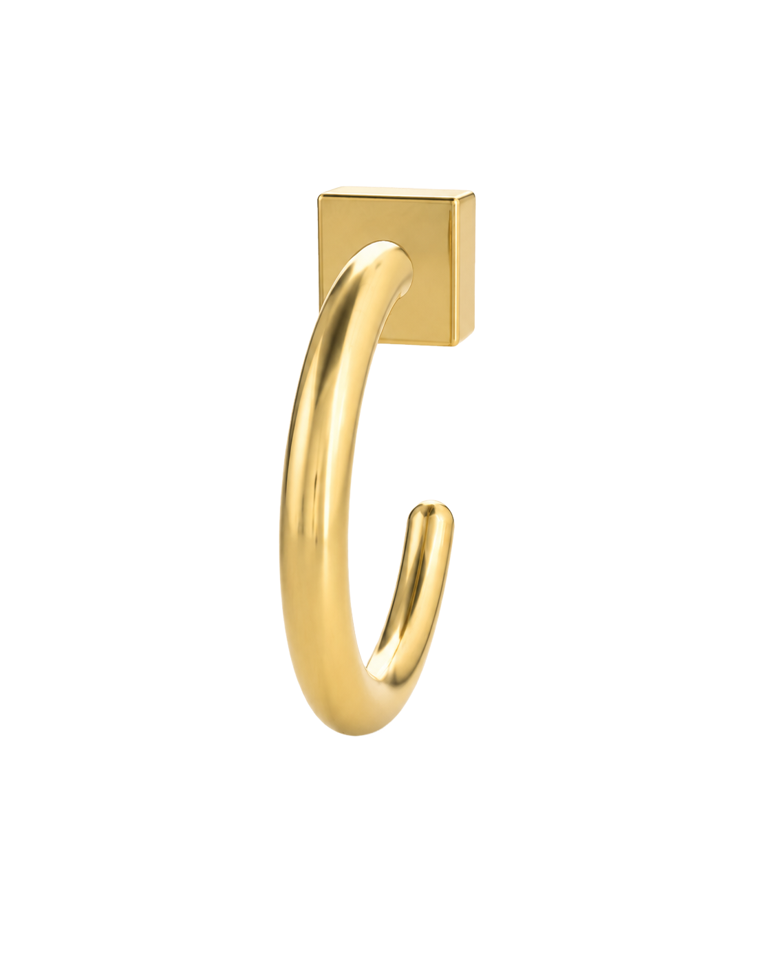 Square 14ct Solid Gold Huggie Hoop