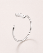 stepoy Moustache 14k solid gold nose and ear piercing hoop , 3 colours , 6-10mm include half size 