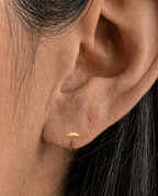 stepoy Moustache 14k solid gold nose and ear piercing hoop , 3 colours , 6-10mm include half size 