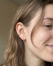 Building a curated ear with 14K gold hoops