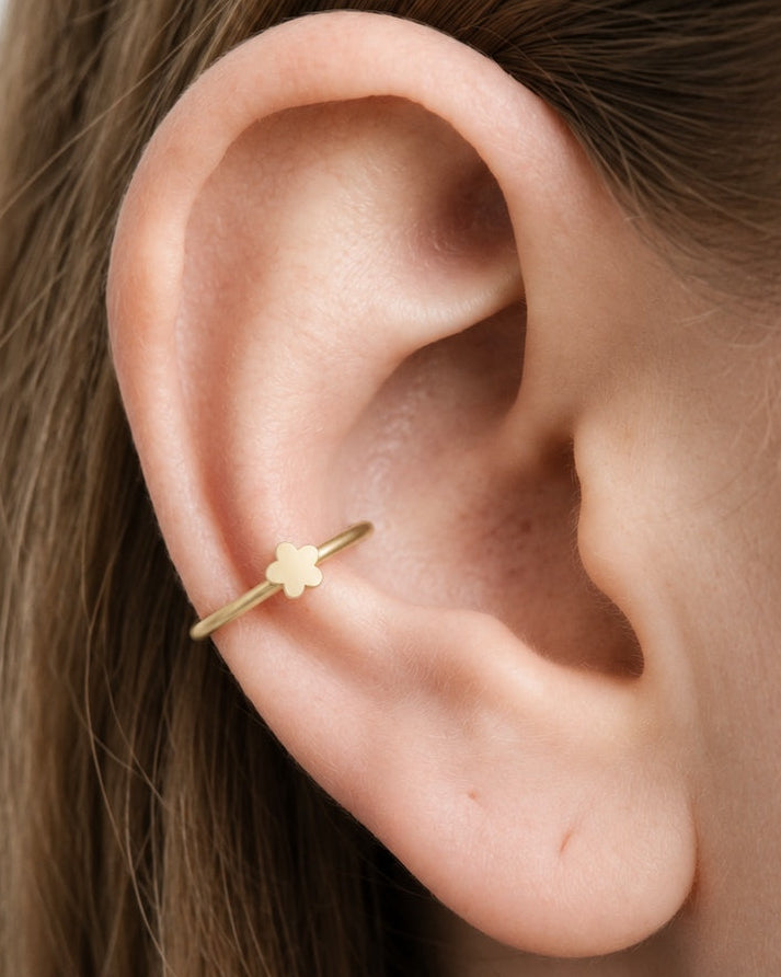 Flower 14ct Solid Gold Conch Ring