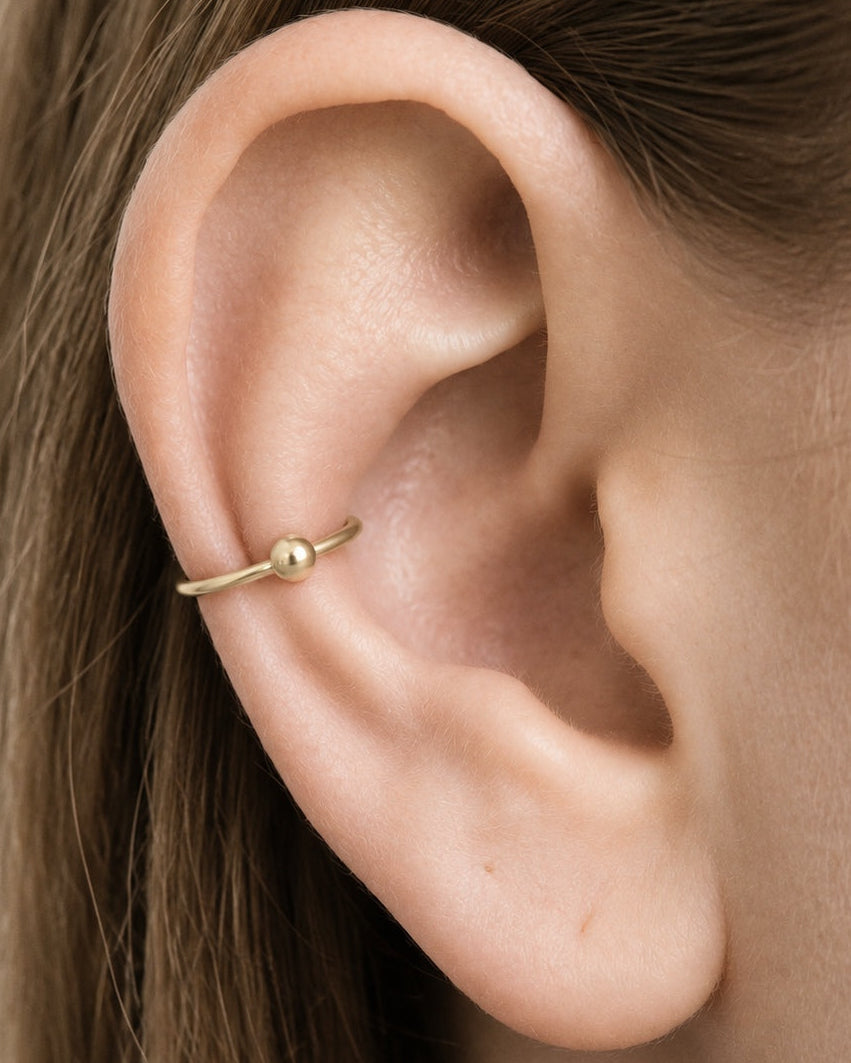 Ball 14ct Solid Gold Conch Ring