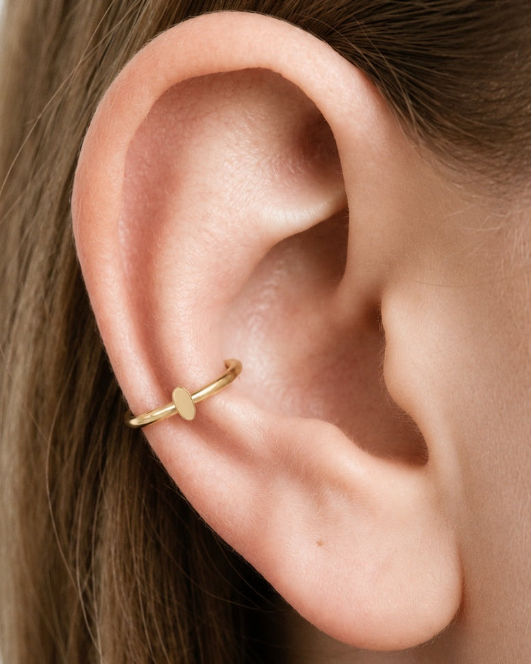Oval 14ct Solid Gold Conch Ring