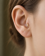 Personalised Double Digits 14ct Solid Gold Tragus Ring