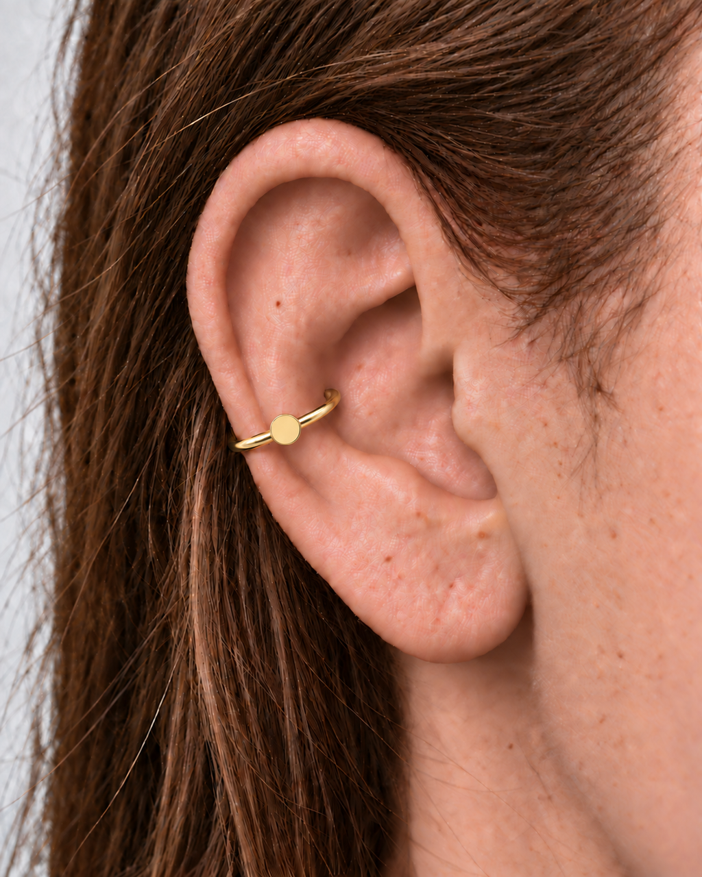 Circle 14ct Solid Gold Conch Ring