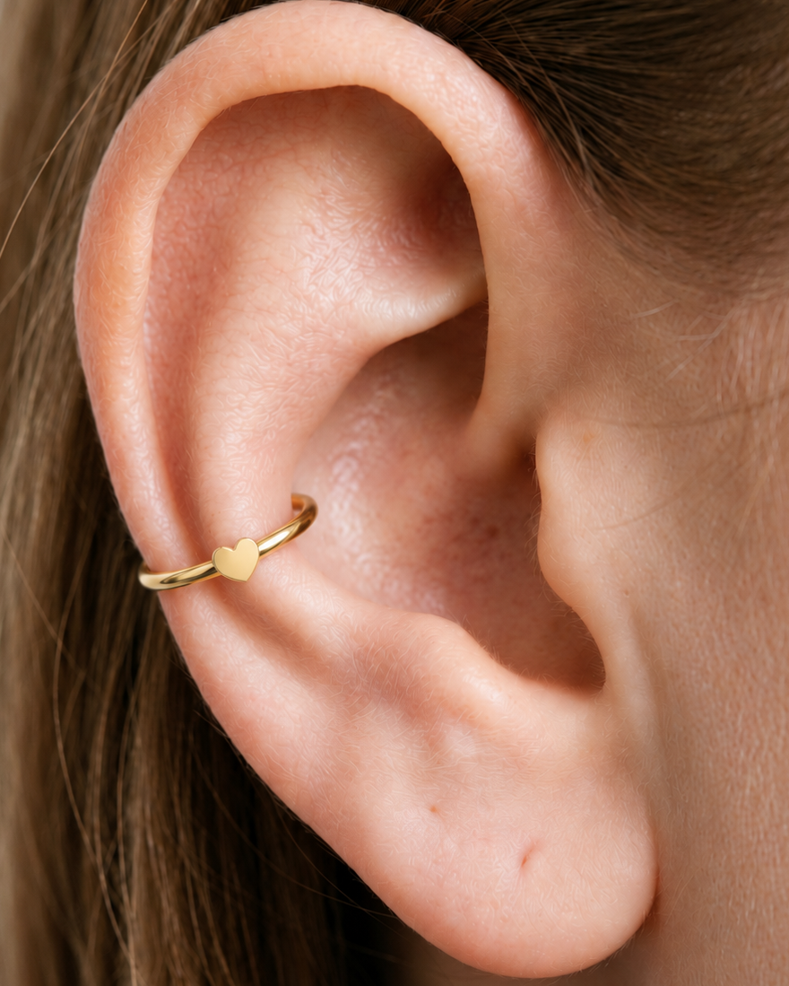Heart 14ct Solid Gold Conch Ring