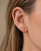 Pumpkin 14ct Solid Gold Lobe Hoop Earring