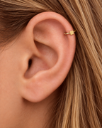 Square 14ct Solid Gold Helix Hoop