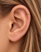 Diamond 14ct Solid Gold Helix Hoop