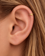 Moon 14ct Solid Gold Helix Hoop