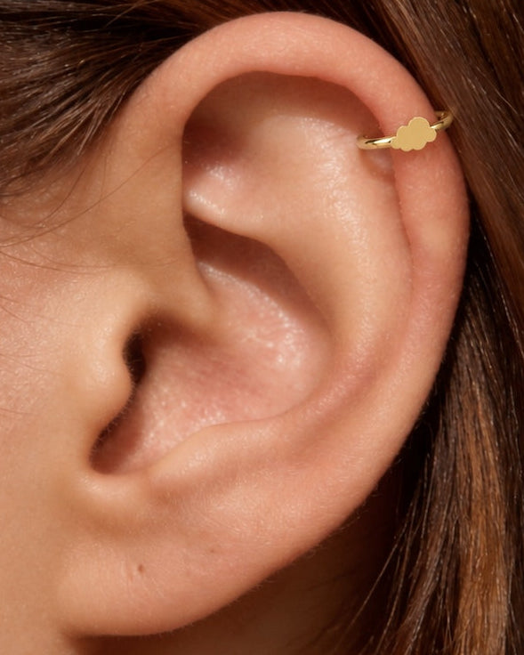 Cloud 14ct Solid Gold Helix Hoop