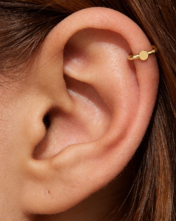Circle 14ct Solid Gold Helix Hoop