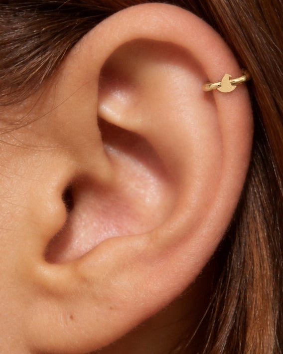 Witch Hat 14ct Solid Gold Helix Hoop
