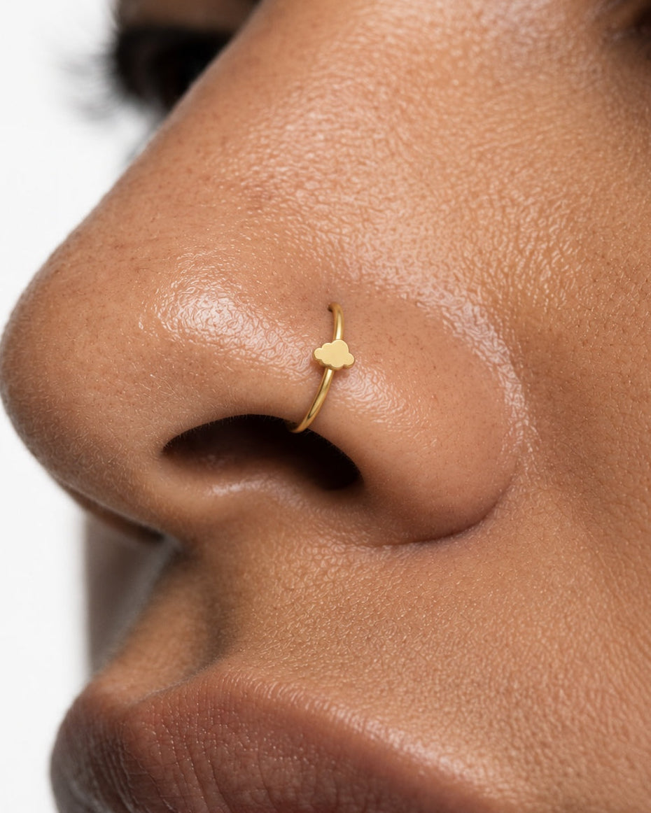 Cloud 14ct Solid Gold Nostril Ring