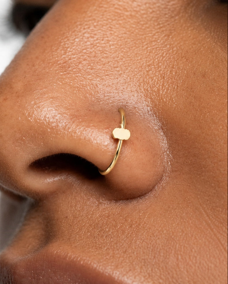 Pumpkin 14ct Solid Gold Nostril Ring