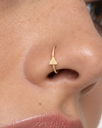 Triangle 14ct Solid Gold Nostril Ring