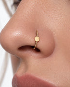 Circle 14ct Solid Gold Nostril Ring