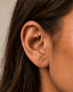 Diamond 14ct Solid Gold Rook Hoop
