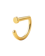 D-Shaped Nostril Ring with Flat Disc End