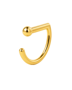 D-Shaped Nostril Ring with Ball End
