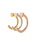 Heart 14ct Solid Gold Huggie Hoop