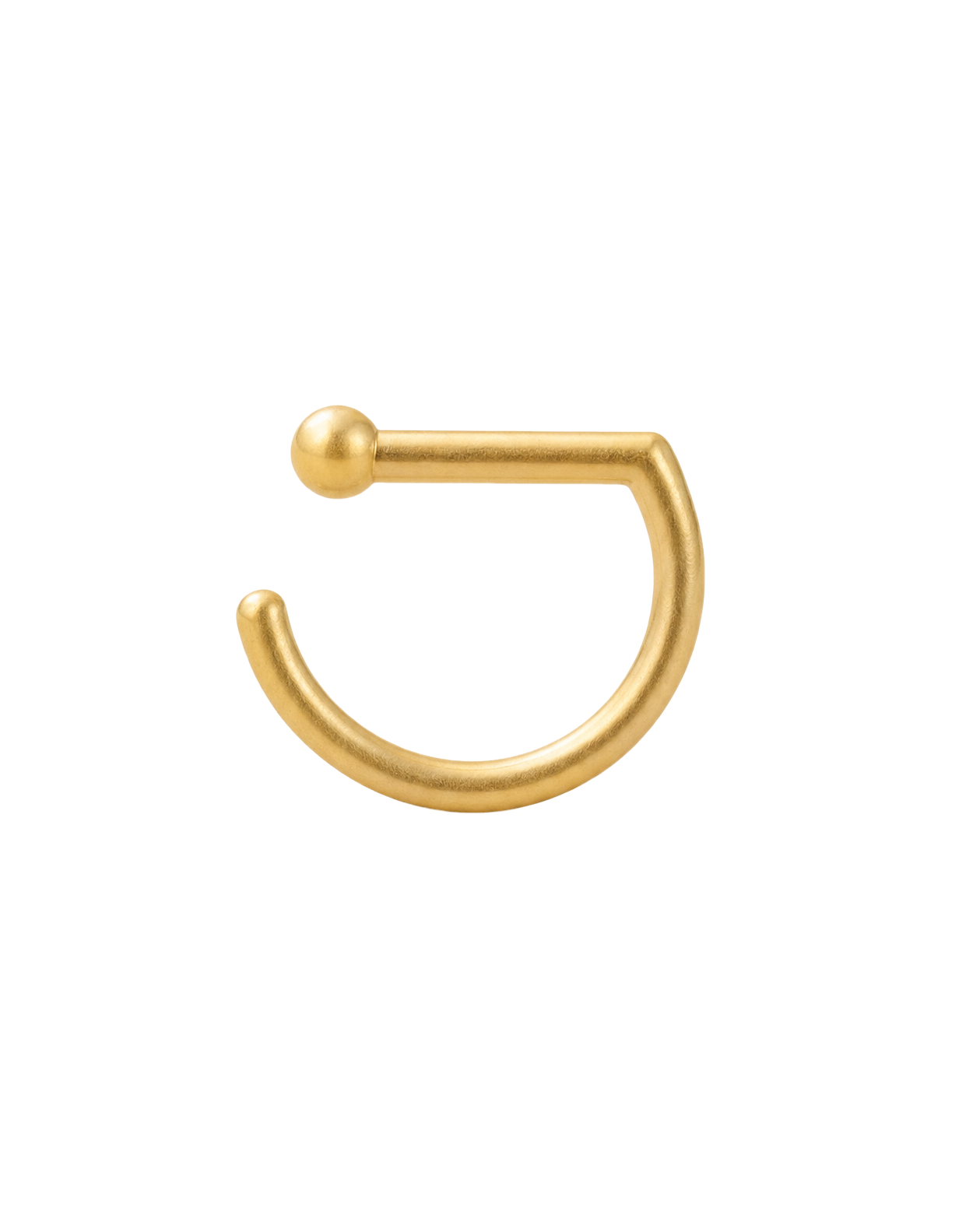 D-Shaped Septum Ring with Ball End