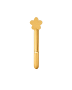 A delicate 14ct solid gold flower huggie hoop with an open design for easier fitting. No twisting or end alignment required — simply guide the smooth end through your fully healed nose or ear piercing and rotate it into position.