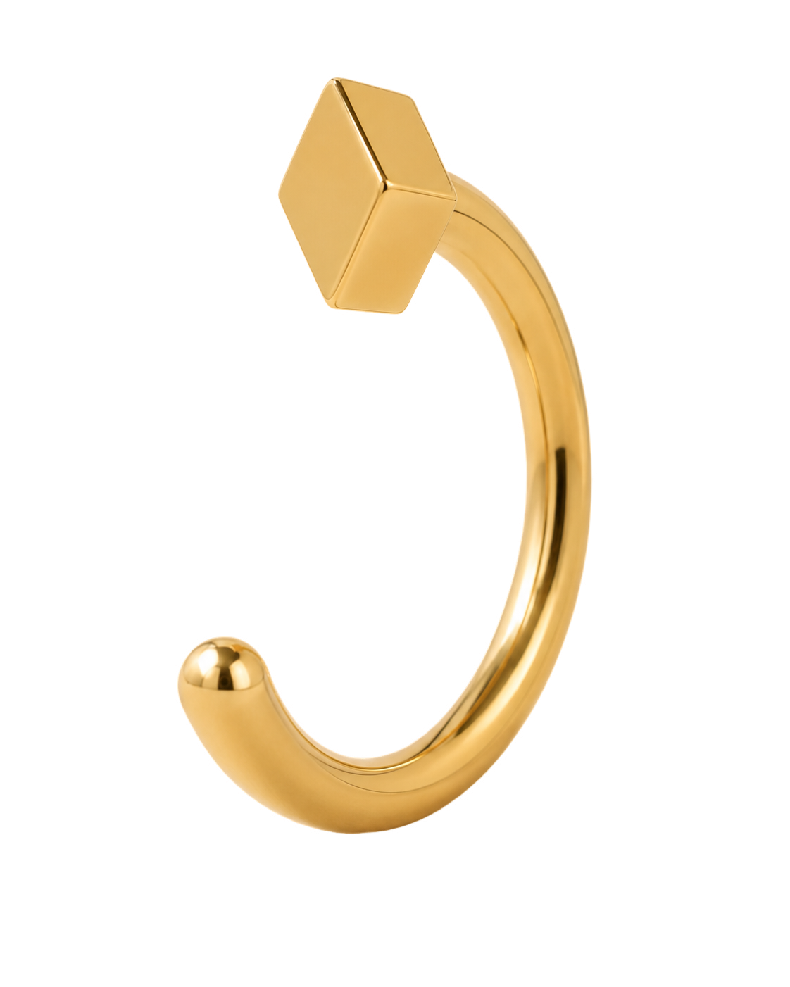 Diamond 14ct Solid Gold Huggie Hoop