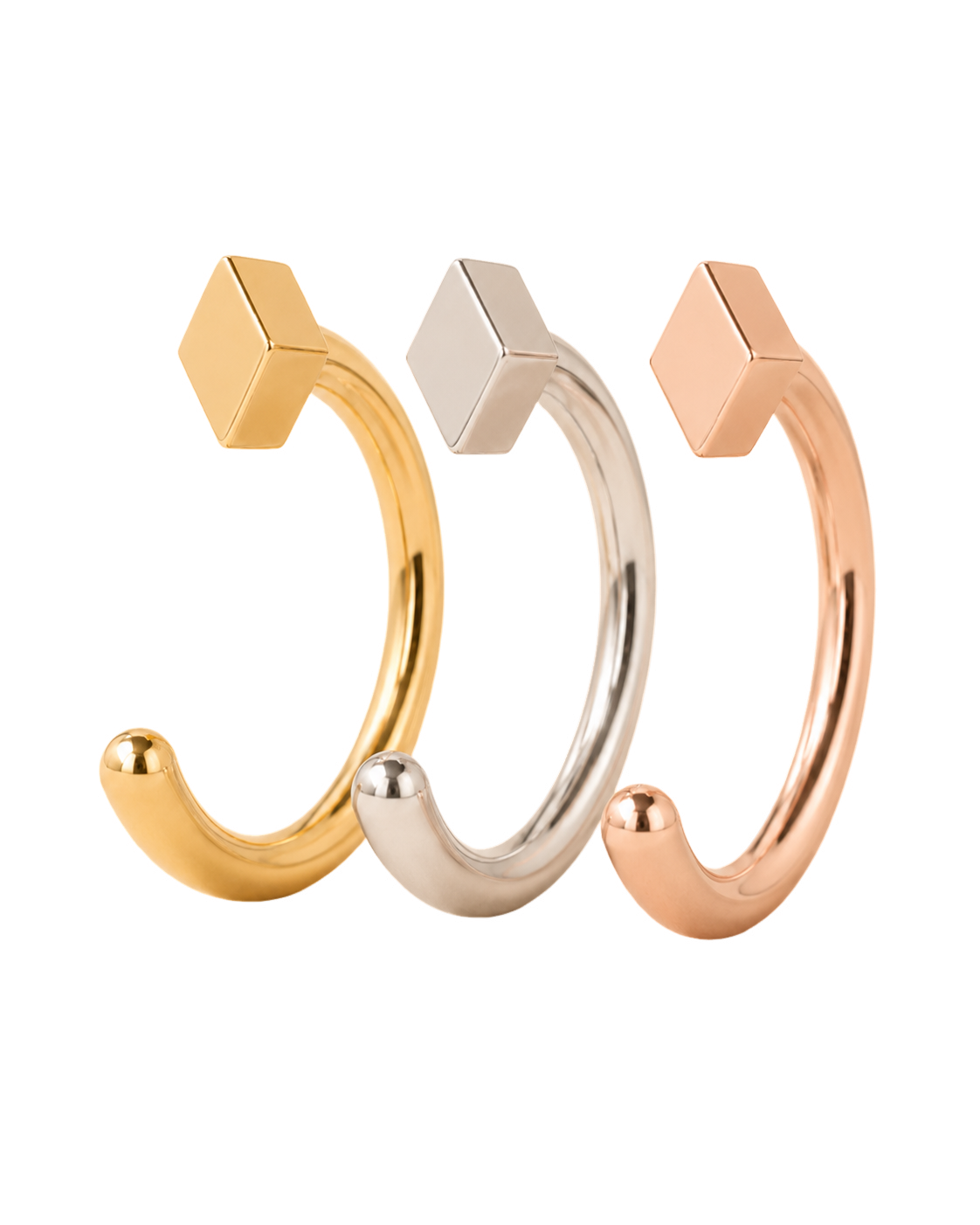 Diamond 14ct Solid Gold Huggie Hoop